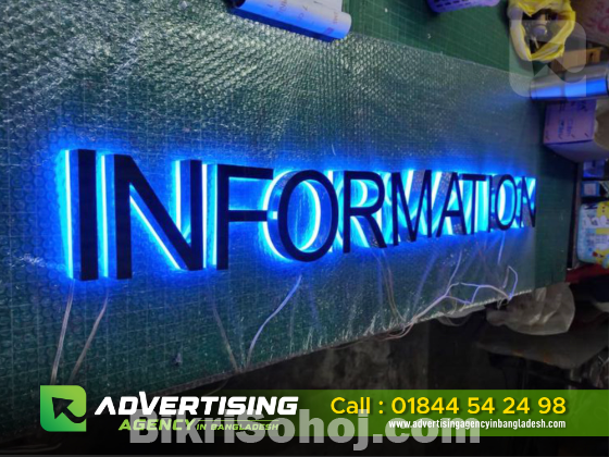 3D Acrylic Letter LED Sign ACP Board.